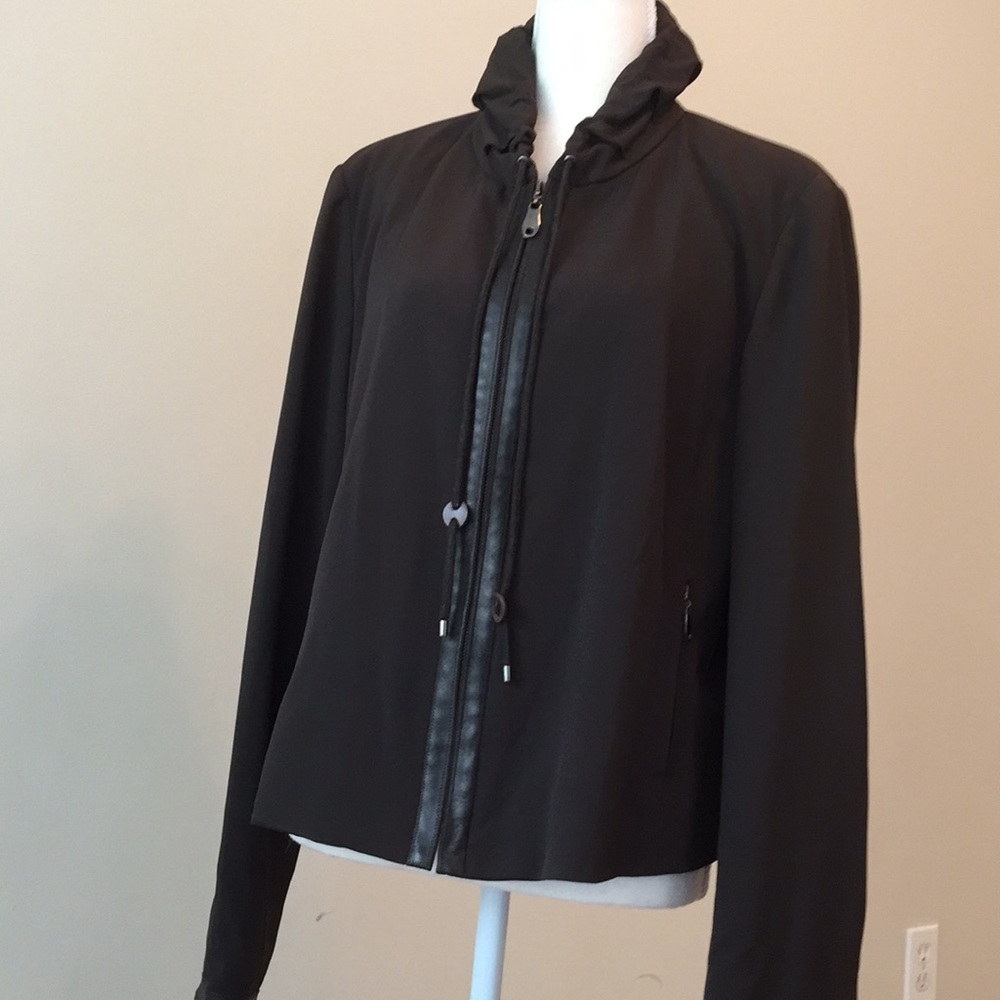 Carlisle Leather Trimmed Zip Jacket